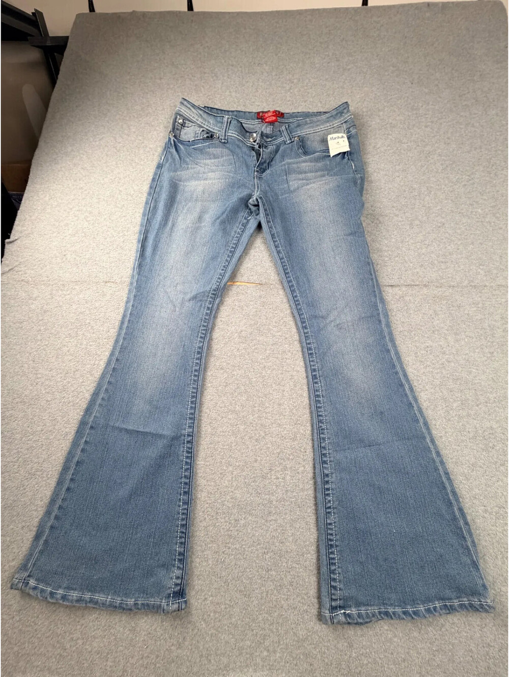 Red Rivet Womens Flare Jeans Size 15 Light Wash Bootcut‎ Embellished NWT